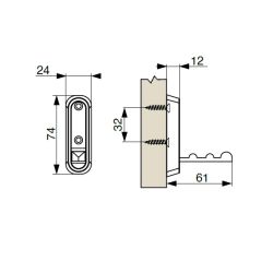 výklopný věšák Frida XV45, bílá matná