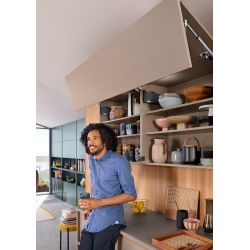 Výklopný mechanismus BLUM Aventos HF TOP, tmavě šedé krytky