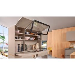 Výklopný mechanismus BLUM Aventos HF TOP, bílé krytky