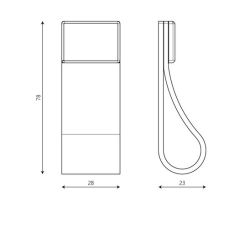 kožený knopek Adelia SM8348, černá kůže I LE5 MV2