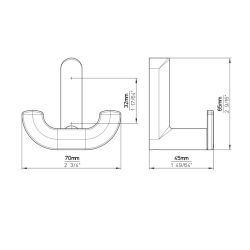 věšák Tekka 2629, černá matná PB12