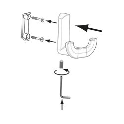 věšák Tekka 2629, černá matná PB12