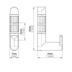 věšák Cegio 2628, černá matná PB12
