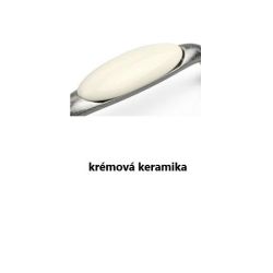 porcelánová úchytka Memories, starostříbro/ zlatý motiv