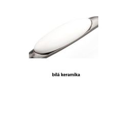 porcelánová úchytka Memories, starostříbro/ hladký porcelán