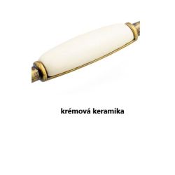 porcelánový knopek Gardemem, starozlatá/ zlatý motiv