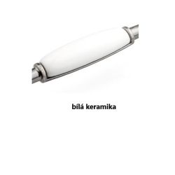 porcelánový knopek Gardemem, starostříbro/ modrý kvítek