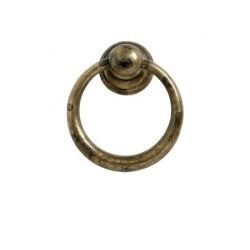 mosazná úchytka klepadlo Circolo L, mosaz antik