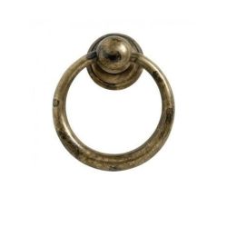 mosazná úchytka klepadlo Circolo XL, mosaz antik