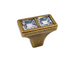 knopek Swarovski Elite M, starozlatá