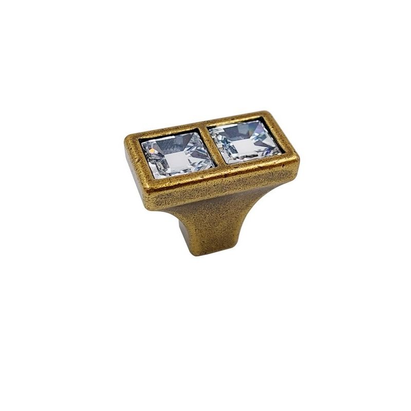 knopek Swarovski Elite M, starozlatá