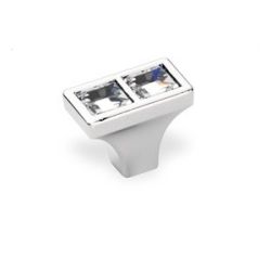 knopek Swarovski Elite M, lesklý nikl