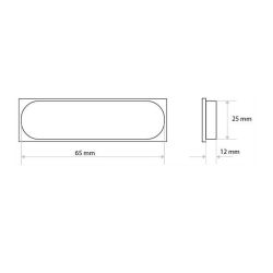 zápustná úchytka Ada, černá matná