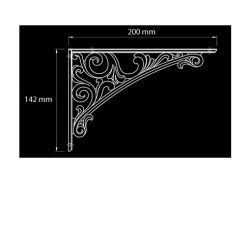 Policová podpěra Barocco, starozlatá