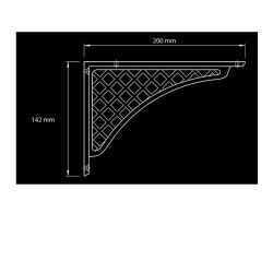 Policová podpěra Coloniale, starozlatá