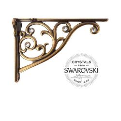 Policová podpěra Swarovski Neoclassico, starozlatá