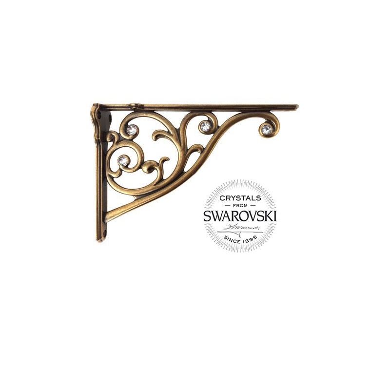 Policová podpěra Swarovski Neoclassico, starozlatá