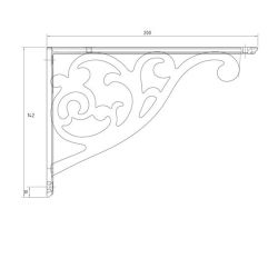 Policová podpěra Swarovski Neoclassico, starozlatá