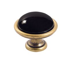 keramický knopek Brando, průměr 40 mm, starozlatá