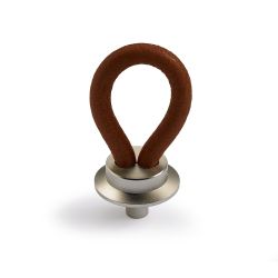 knopek Filaga, matný nikl/ tmavě hnědá kůže