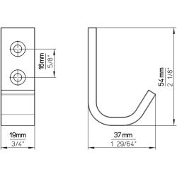 věšák Timothy 2314, jemně broušená mosaz AL76