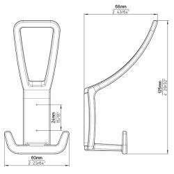 věšák Boku XL 2654, ušlechtilá ocel matná ZN27