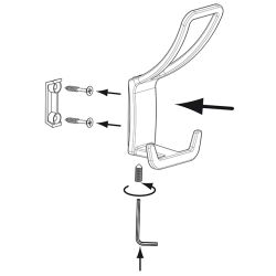 věšák Boku XL 2654, ušlechtilá ocel matná ZN27