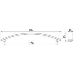 madlo Odette 2084, lesklý chrom ZN1