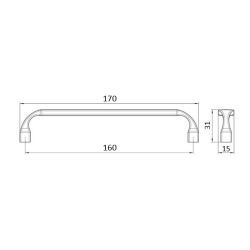 madlo Laurent 2440, mosaz ručně broušená ZN79