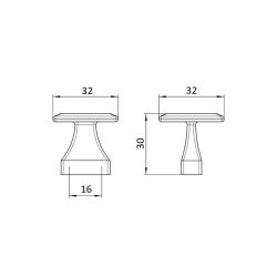 knopek Laurent 2439, cínová barva ZN28
