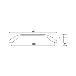 madlo Gary 2266, antracit matný ZN68