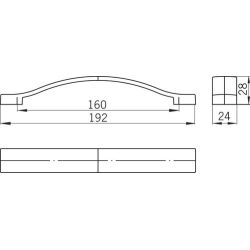 madlo Amica 1750, lesklý chrom ZN1