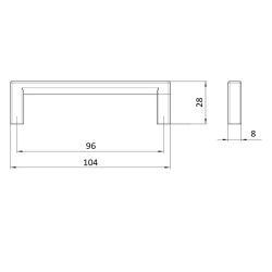 madlo Felice 2108, lesklý chrom ZN1