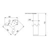 Stolní noha 60x60/710 mm, roh