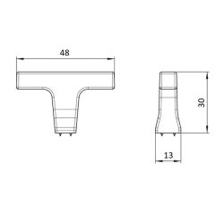 knopka Loren 2562, ušlechtilá ocel matná ZN27