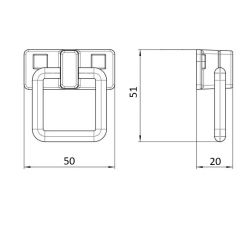 knopek Lizzy 2473, černá matná PB12