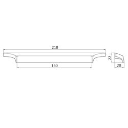 profilová úchytka Jane 2454, staročerná ZN78