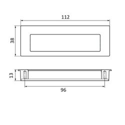 zápustná úchytka Frederic 2382, černá matná PB12