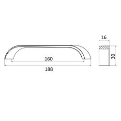 madlo Eveline 2381, antracit matný ZN68