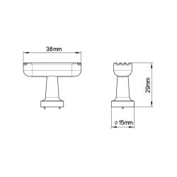 knopka Belisa 2588, mosaz ručně broušená ZN79