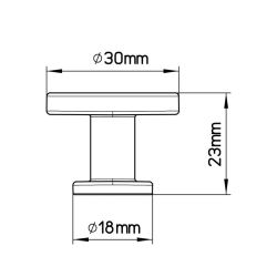 knopka Melissa M 2505, lesklý chrom ZN1