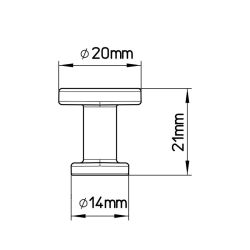 knopka Melissa S 2505, lesklý chrom ZN1