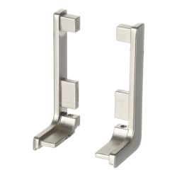 Sada otevřených koncovek L profilu, pár (L+P), imitace nerezu