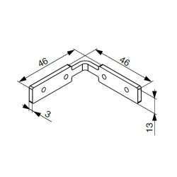 Uchycení profilu Gola L a C, kovové