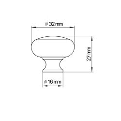 knopka Agi 913, lesklá mosaz ZN5