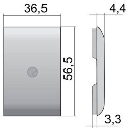 Obdélniková krytka pro kování Libra H1, H2
