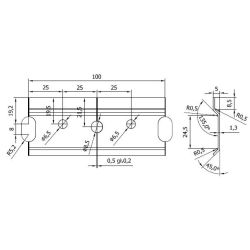 Upevňovací - montážní lišta pro rektifikační kování