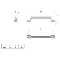 madlo Ville, lesklý chrom