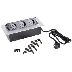 Elektrická zásuvka STRONG, vyklápěcí, 3x 230 V