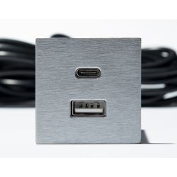 VersaPick USB nabíječka 2xUSB A/C, čtverec